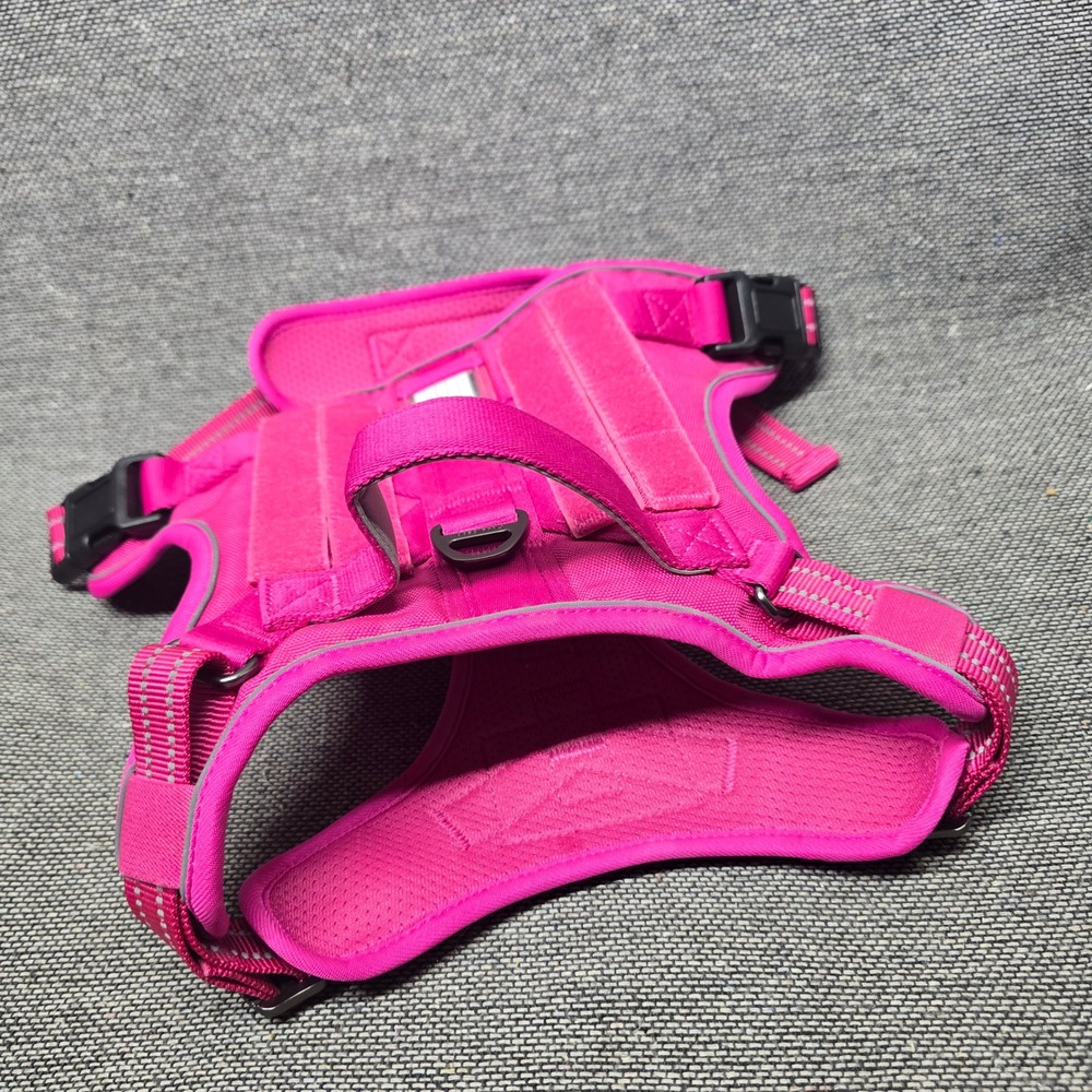 Rabbitgoo Tactical Dog Harness Pink Large Adjustable Reflective No Pull Handle - Picture 3 of 4